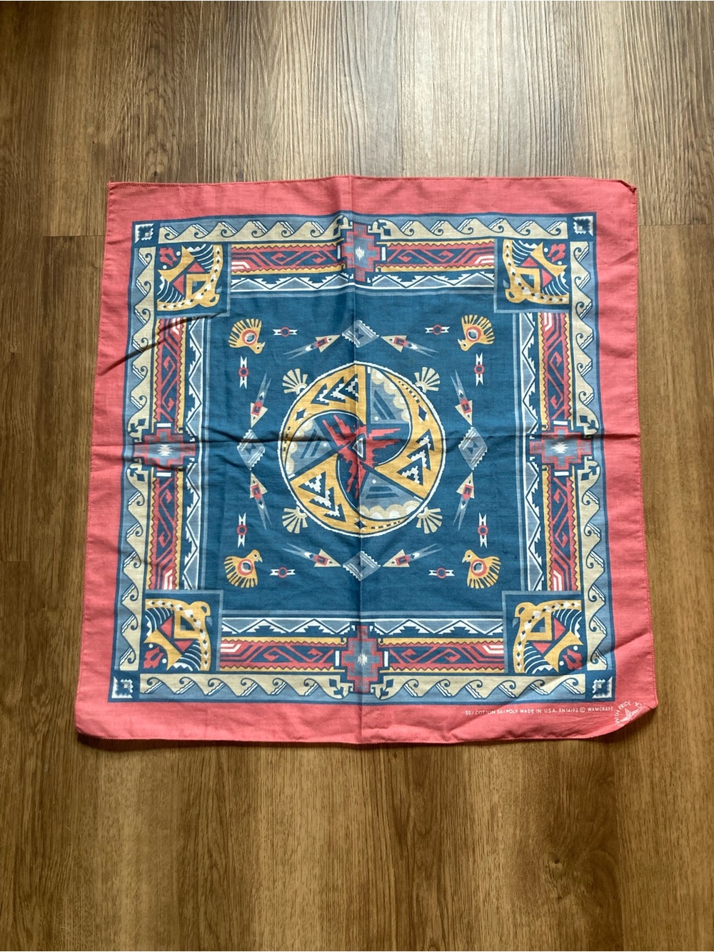 5/$15 Wamcraft Western Print Kerchief/Bandana 21x21.5”